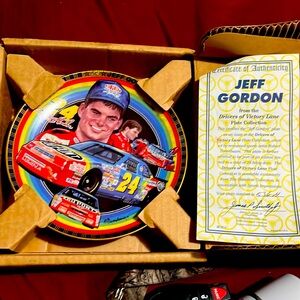 Jeff Gordon plate with certificate of authenticity